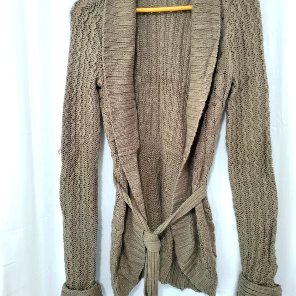 Taupe mid length cardigan sizesmall
